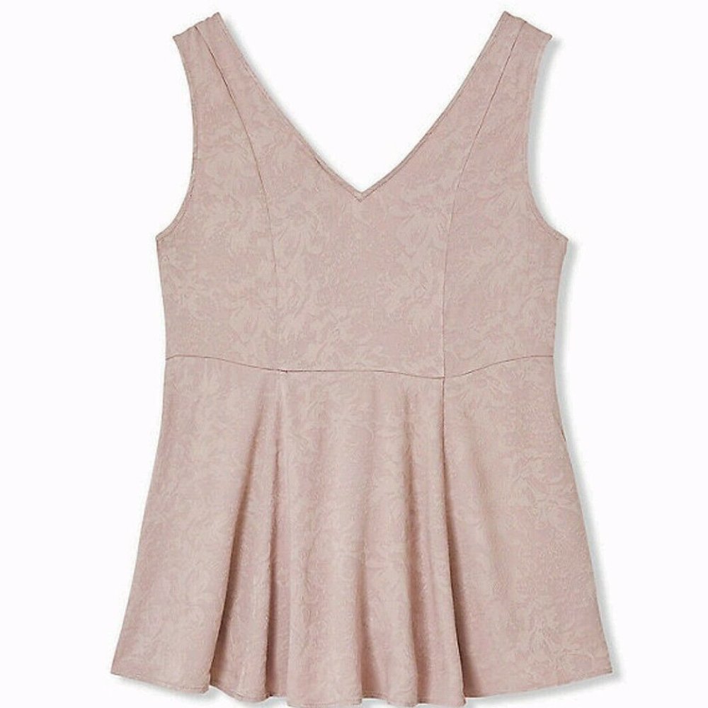 Torrid Size 1 Taupe Floral Fit & Flare - Picture 2 of 5